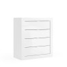 Witte ladekast slaapkamer badkamer 4 lades 70x78x35cm Chantal Aanbod