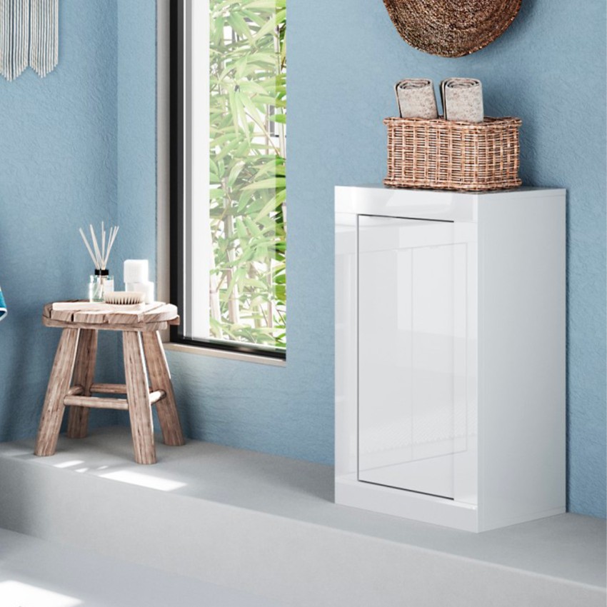 Sammy badkast ruimtebesparend 1 deur 42x35x78cm hoogglans wit Aanbieding