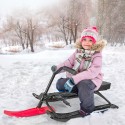 Bestuurbare slee Dasher met ski's en rempedaal voor kinderen Verkoop