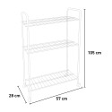 Balkonkas op wielen met 3 planken 57x28xh105 cm Mini Spring Aanbod