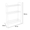 Balkonkas op wielen met 3 planken 57x28xh105 cm Mini Spring Aanbod