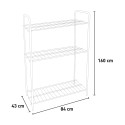 Balkonkas met 3 planken voor planten, bloemen en groenten 84x43xh160 cm Spring 160 Aanbod