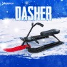 Bestuurbare slee Dasher met ski's en rempedaal voor kinderen Aanbod