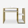 Manicure tafel nageltafel met marmereffect en gouden frame 110x43x81 cm Lipota Aanbod