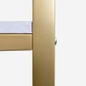 Manicure tafel nageltafel met marmereffect en gouden frame 110x43x81 cm Lipota Kortingen