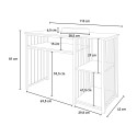 Manicure tafel nageltafel met marmereffect en gouden frame 110x43x81 cm Lipota Voorraad