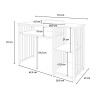 Manicure tafel nageltafel met marmereffect en gouden frame 110x43x81 cm Lipota Voorraad