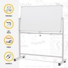Verrijdbaar dubbelzijdig magnetisch whiteboard 180x90 cm  Albert XL Korting