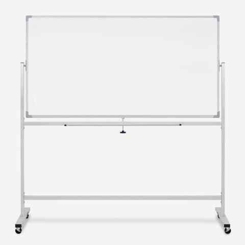 Verrijdbaar dubbelzijdig magnetisch whiteboard 180x90 cm  Albert XL Aanbieding