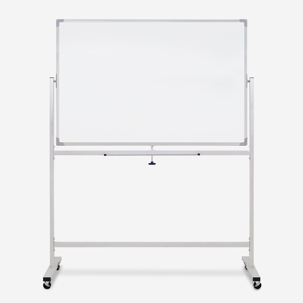 Tweezijdig magnetisch whiteboard 120x90 cm op wielen Albert L