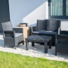 Loungeset met bank 2 fauteuils en bijzettafel Taormina Grand Soleil Voorraad