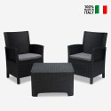 Loungeset met 2 buitenstoelen en bijzettafel Rimini Grand Soleil Aanbod
