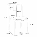 Vierkante salontafel zwart 70x70 cm en 2 gekleurde stoelen Parisienne Mojito 