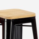 set van 4 barkrukken en hoge tafel 120x60cm wit hout galles Model