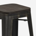 Set tafel 120x60 cm en 4 vintage barkrukken Swanton Prijs