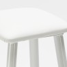 Set 2 barkrukken en witte hoge tafel 140x40 cm Quincy Kortingen