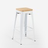 set hoge industriële tafel en 2 barstoelen trenton Korting