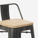 set 2 barstoelen met rugleuning en hoge industriële tafel ludlow 