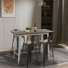 set witte hoge tafel en 4 metalen krukken met rugleuning belcourt  Aanbod