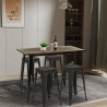 set van 4 barkrukken en een hoge industriële tafel 120x60cm farley Aanbod