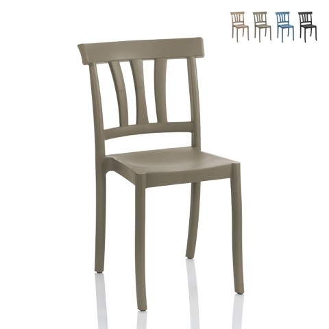 Klassieke barkruk voor keuken en restaurant, buitengebruik, polypropyleen, Peach Aanbieding
