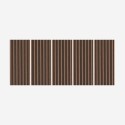 5 x decoratieve geluidsabsorberende panelen 120x57 cm wandmontage, walnotenhout K-N Verkoop