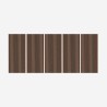 5 x decoratieve geluidsabsorberende panelen 120x57 cm wandmontage, walnotenhout K-N Verkoop