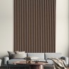 5 x decoratieve geluidsabsorberende panelen 120x57 cm wandmontage, walnotenhout K-N Aanbieding