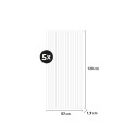 5 x geluidsabsorberend decoratief paneel 120x57cm witte eikenhout K-RB Kortingen