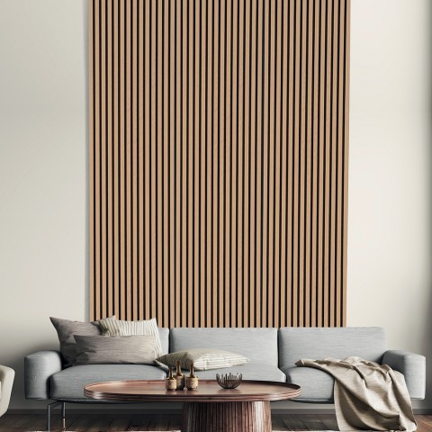 5x geluidsabsorberend paneel voor binnen, eikenhout, 120x57 cm, K-RO Aanbieding
