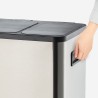 Prullenbak 60 liter met 2 bakken voor scheiden van afval Lindo XL Model