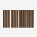 4 x akoestische wandpanelen 120x60cm donker walnoothout Tabb-NS Aanbieding