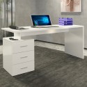 Moderne kantoor bureau 3 laden 160x60x75cm Nieuwe Selina Basic Korting