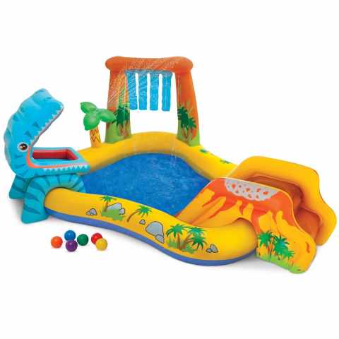 Opblaasbaar zwembad voor kinderen Intex 57444 speeltuin Dinosaur Play Center Aanbieding