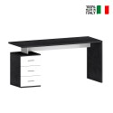Moderne kantoorbureau met 3 lades 160x60x75cm New Selina Basic Keuze
