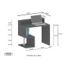 Ruimtebesparend bureau voor thuis/kantoor 100x50x92,5 cm met opzetstuk Esse 2 Plus 