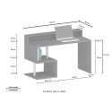Moderne en Elegante Kantoorbureau met Opzetstuk 140x60x92,5cm Esse 2 Plus 