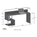 Bureau modern design 180x60x92,5cm met opzetstuk Esse 2 Plus 