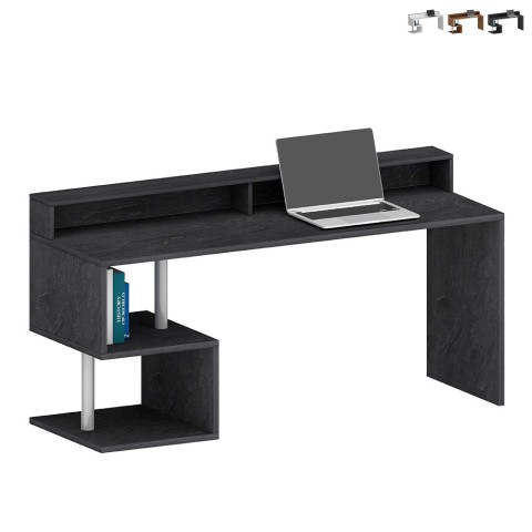 Bureau kantoordesign modern 180x60x92,5cm met opzetstuk Esse 2 Plus Aanbieding
