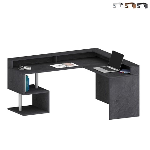 Moderne hoekbureau voor thuis en kantoor met opzetstuk Esse 2 A Plus Aanbieding