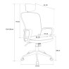 Ergonomische modern design bureaustoel met hoofdsteun Sepang Korting