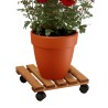 Plantenroller 30x30cm van hout met wielen Videl QS Verkoop