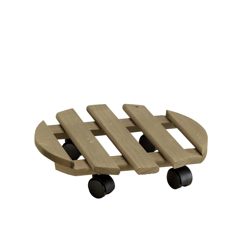 Ronde plantenroller Ø35 van hout met wielen Videl TS Aanbieding Ronde plantenroller Ø35 van hout met wielen Videl TS Aanbieding
