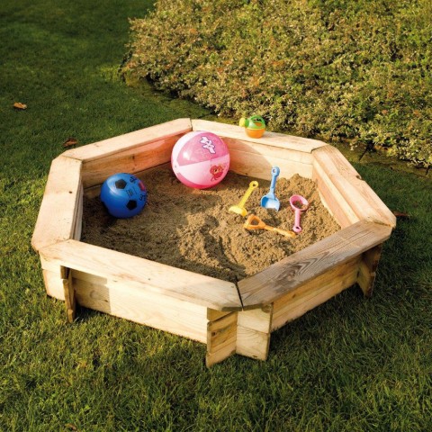 Zandbak van hout voor kinderen buiten tuin 180x26cm Tuttifrutti Aanbieding