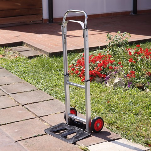 Opvouwbare aluminium steekwagen 2 wielen 90 kg Ercolino Aanbieding