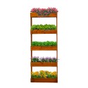 Ortolegno verticale plantenbak met 5 bakken voor balkon en terras 71x16x164 Aanbieding