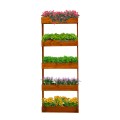 Ortolegno verticale plantenbak met 5 bakken voor balkon en terras 71x16x164 Aanbieding