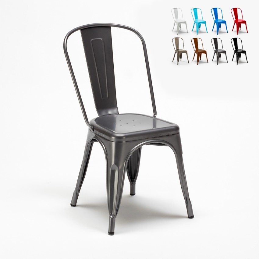 Set van 20 industriële stoelen Steel One van staal voor thuis of horeca Set van 20 industriële stoelen Steel One van staal voor thuis of horeca