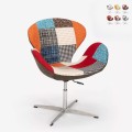 In hoogte verstelbare draaifauteuil in patchworkstijl Stork Aanbieding