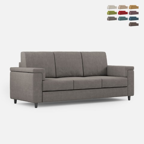 Driezitsbank stof hoes 208cm modern design woonkamer Marrak 180 Aanbieding